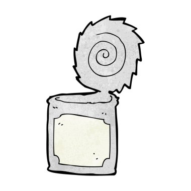 çizgi film açık teneke kutu