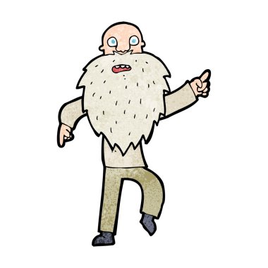 Çizgi film stresli ihtiyar.