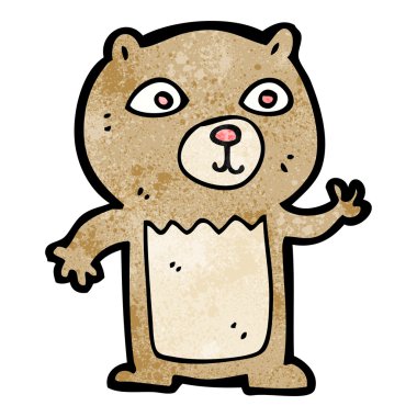 oyuncak ayı sallayarak karikatür