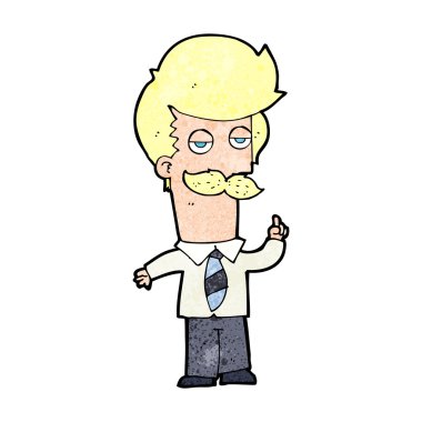 Bıyık açıklayan ile karikatür mna