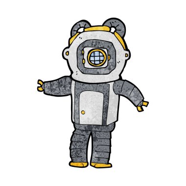 çizgi film derin deniz dalgıcı