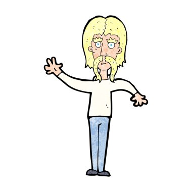 Çizgi filmdeki bıyıklı adam.