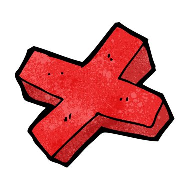 çizgi film negatif çapraz sembol