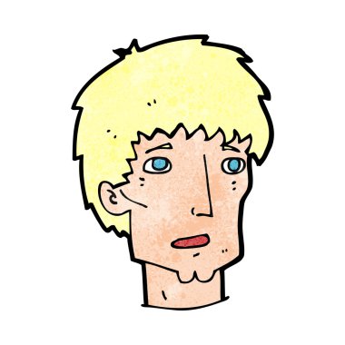 endişeli adam çizgi film