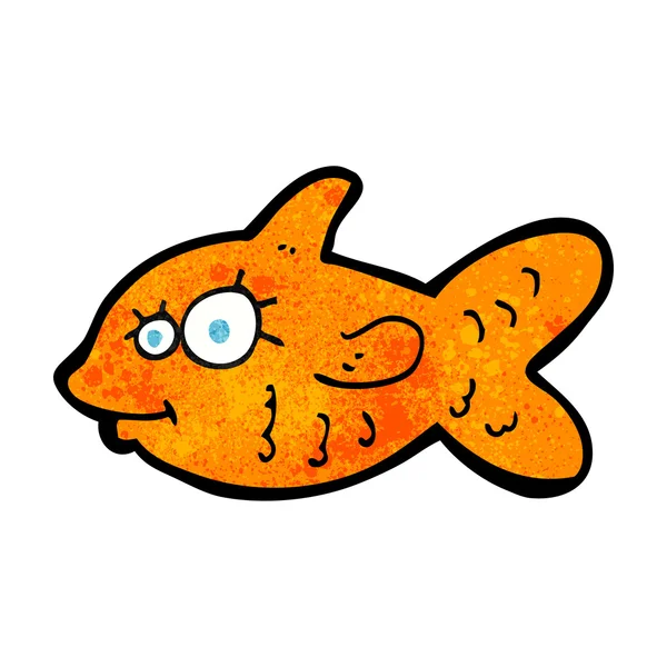 Cartoon happy goldfish — Stock Vector