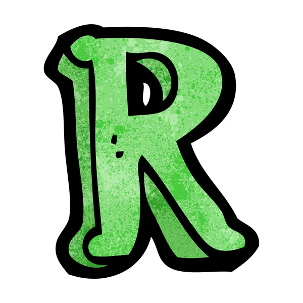 Cartoon letter R — Stock Vector