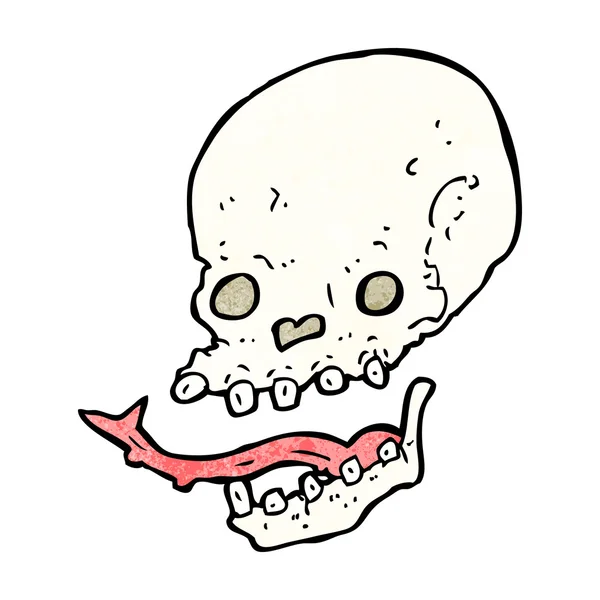 Cartoon spooky schedel — Stockvector