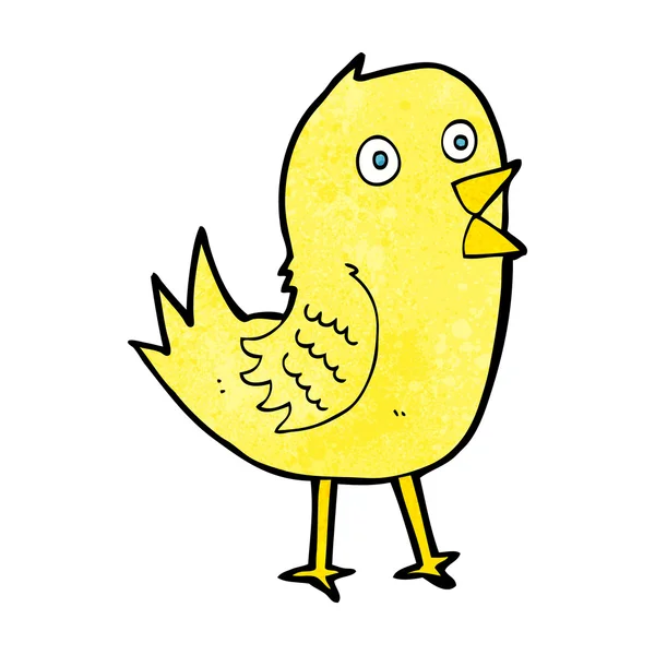 Caricature tweetant oiseau — Image vectorielle