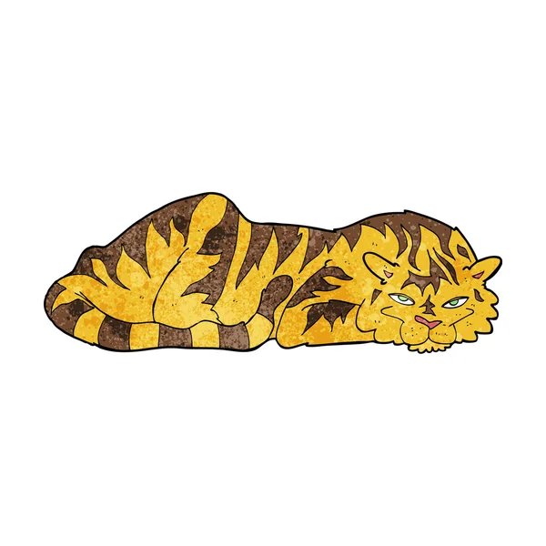 Dessin animé au repos tigre — Image vectorielle