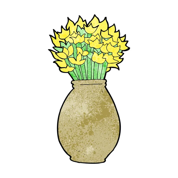 卡通花瓶的花 — 图库矢量图片