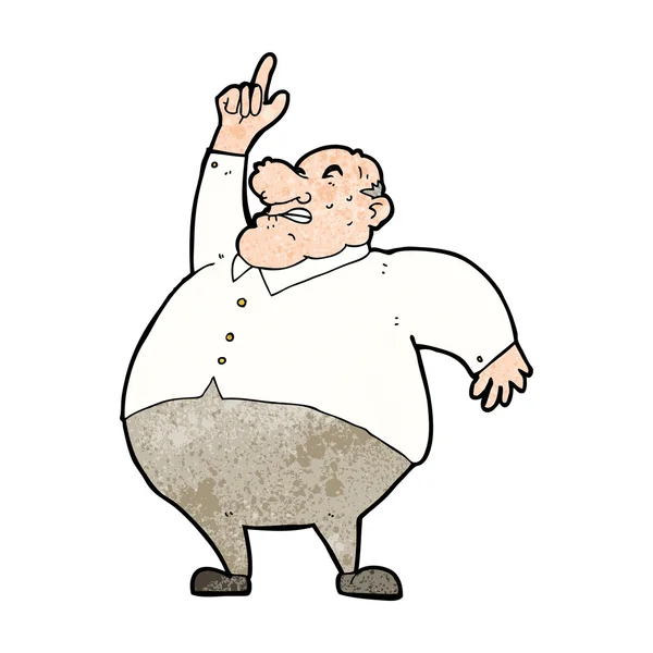 Desenhos animados grande chefe gordo — Vetor de Stock