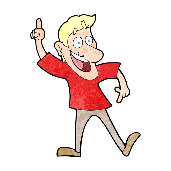 Harika bir fikri olan çizgi film adamı.