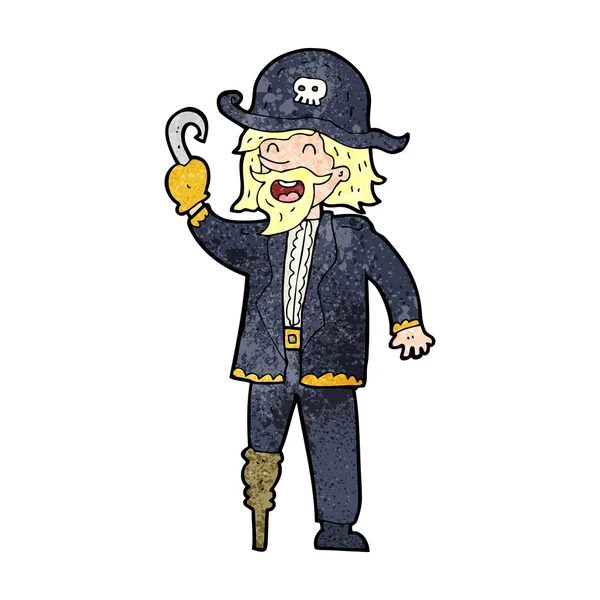 Cartoon piratkapten — Stock vektor