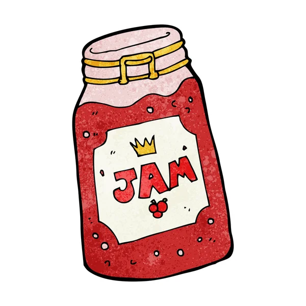 Cartoon jar of jam — Stock Vector