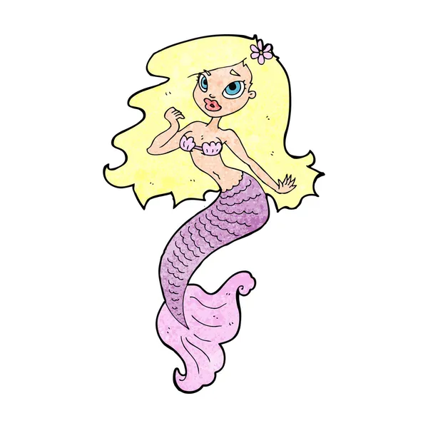 Dibujos animados bastante sirena — Vector de stock