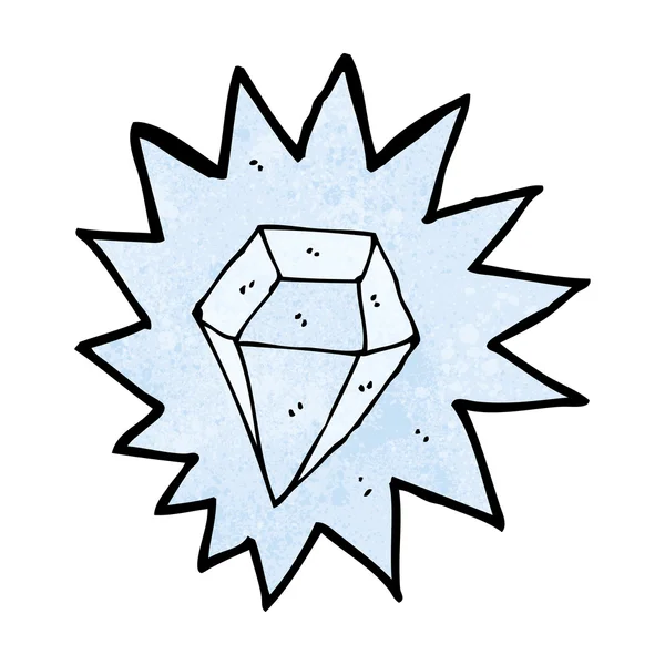 Cartoon enorme diamant — Stockvector