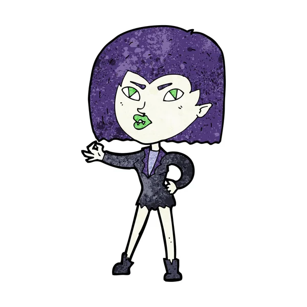 Cartoon vampier meisje — Stockvector