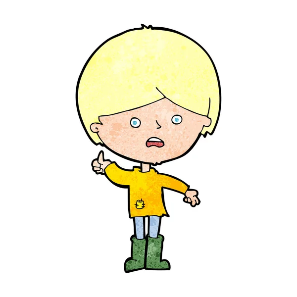 Dibujos animados niño infeliz — Archivo Imágenes Vectoriales