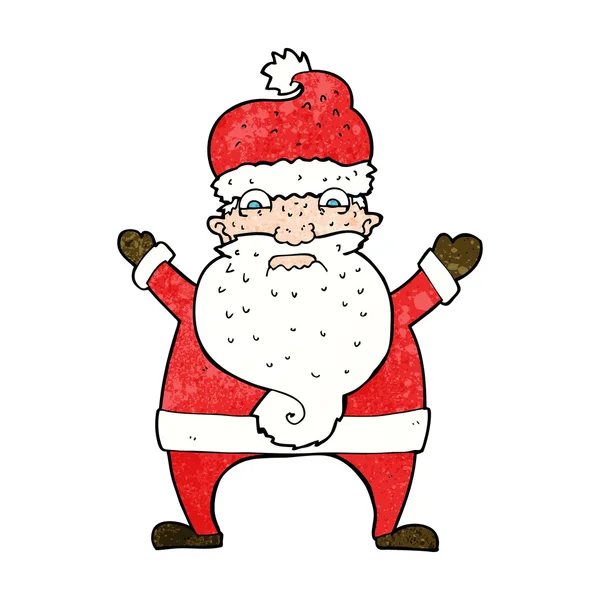 Cartoon gestresst santa — Stockvector