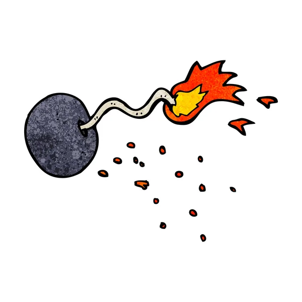 Karikatür yuvarlak bombası — Stok Vektör