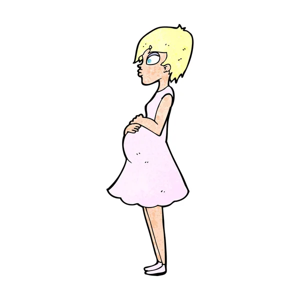 Desenhos animados mulher grávida — Vetor de Stock