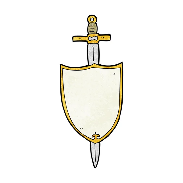 Desenho animado escudo heráldico — Vetor de Stock