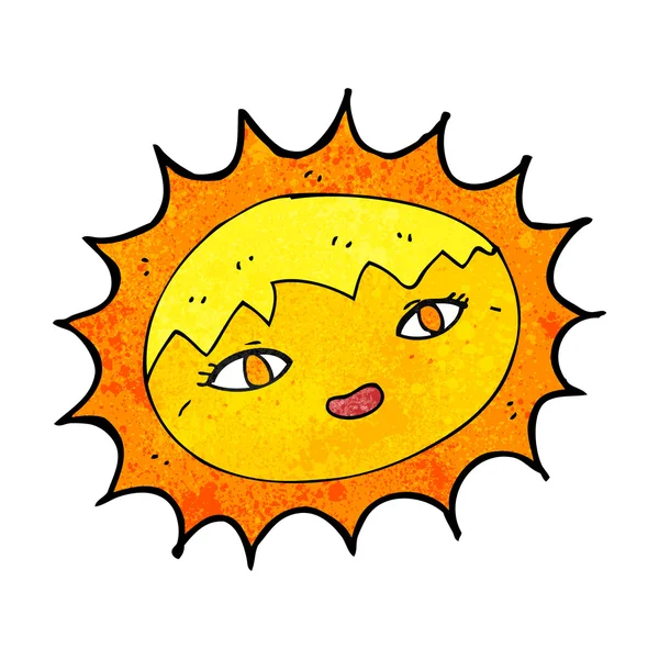 Cartoon pretty sun — Stock Vector