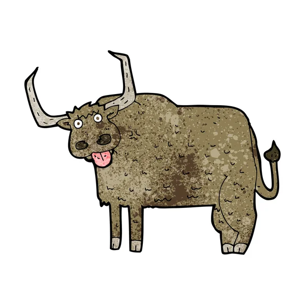 Cartoon hairy cow — Stock Vector
