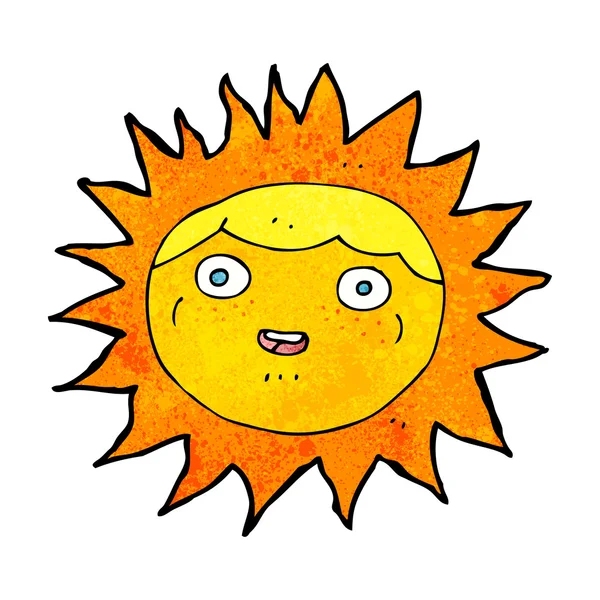 Sun cartoon character — Stock Vector
