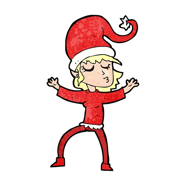 Santa's helper cartoon — Stock Vector