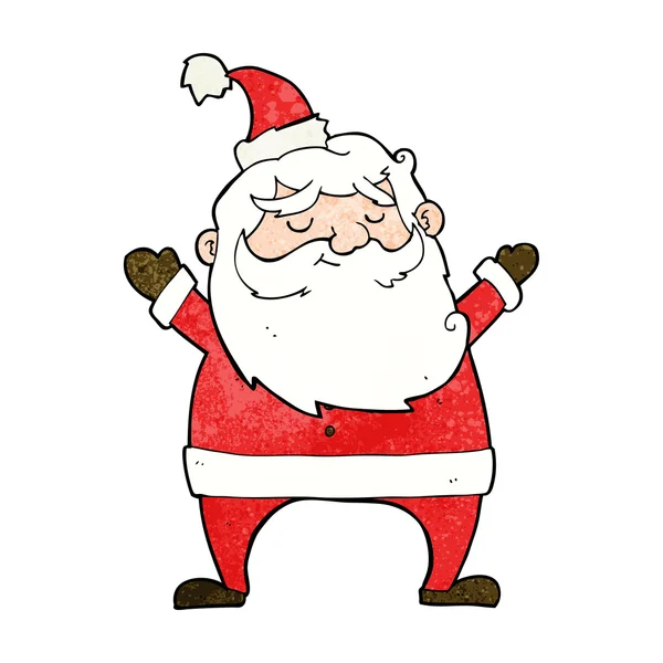 Alegre santa dibujos animados — Vector de stock