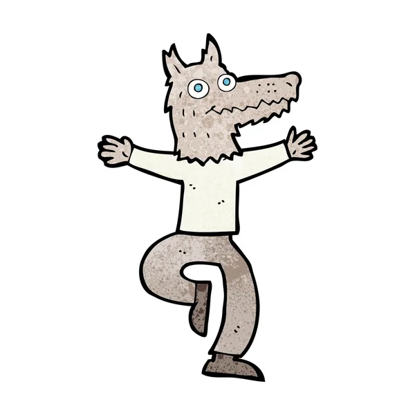 Cartoon wolf man — Stockvector