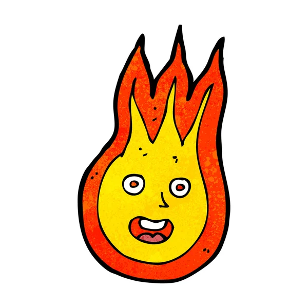 Bola de fuego amigable de dibujos animados — Vector de stock