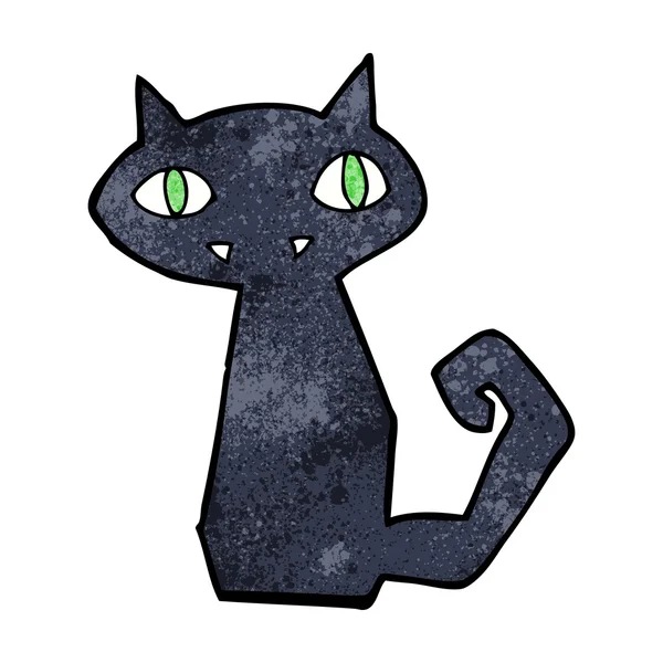 Desenhos animados gato preto — Vetor de Stock