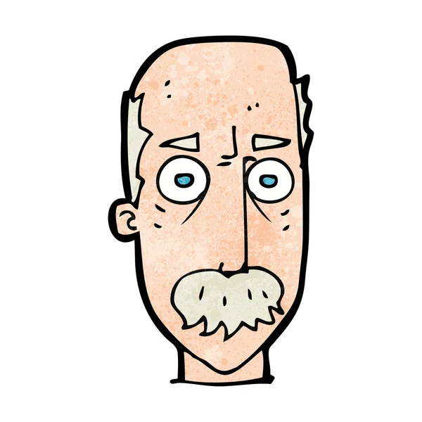 Homem dos desenhos animados com bigode —  Vetores de Stock