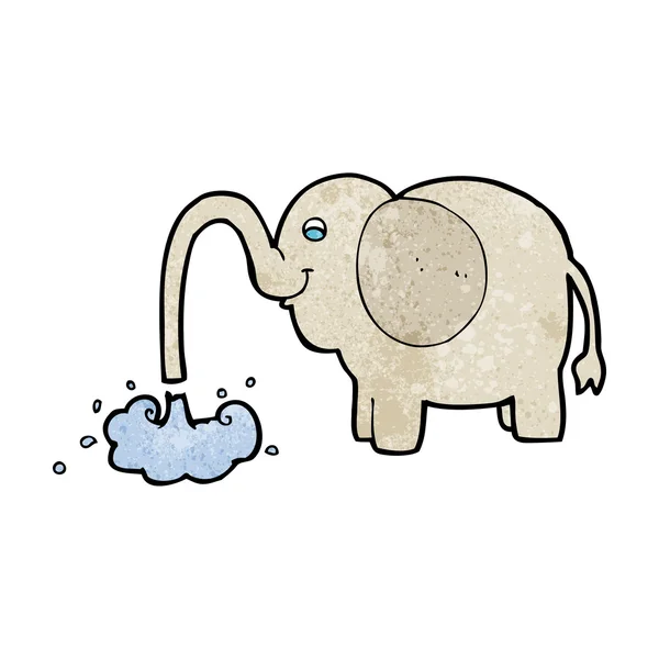 การ์ตูนช้าง squirting น้ํา — ภาพเวกเตอร์สต็อก