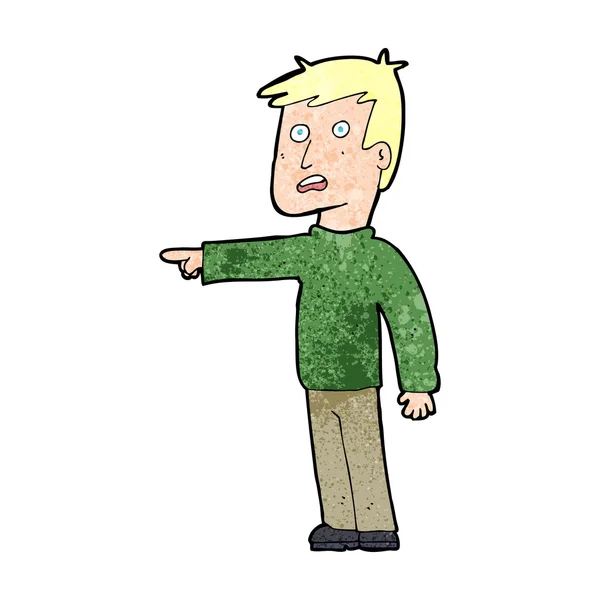 Cartoon aanwijsapparaat man — Stockvector