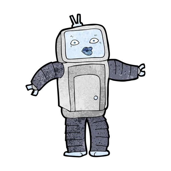 Vtipné kreslené robot — Stockový vektor