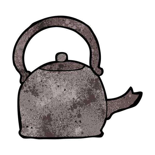 Cartoon old kettle — Stock Vector