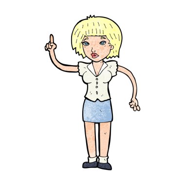 Çizgi film kadını.