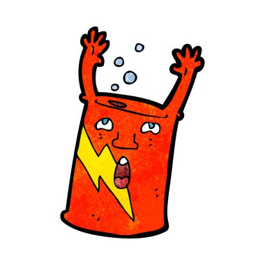 karikatür soda kutusu karakteri