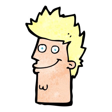 Çizgi film mutlu adam yüzü