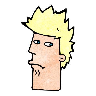 karikatür gergin ifade