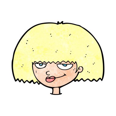 Çizgi film kötü kadın yüzü