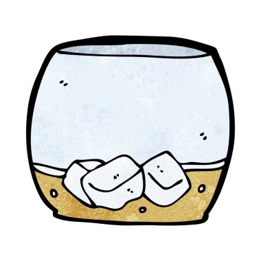 karikatür viski bardağına