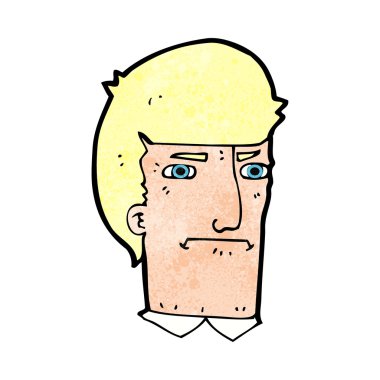 Çizgi filmci gözlerini kısıyor.