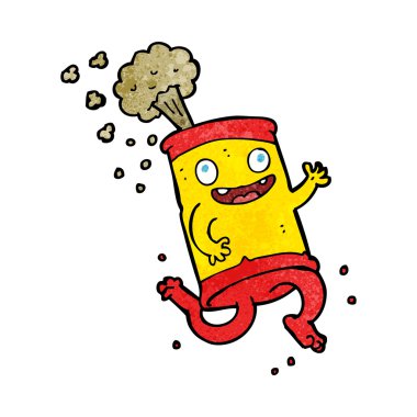 Çizgi film çılgın soda kutusu.