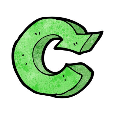 çizgi film geri dönüşüm sembolü