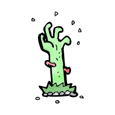 Zombi çizgi filmi mezarından kalkıyor.