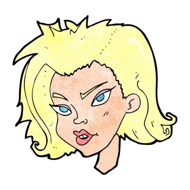 çizgi film kadın yüzü